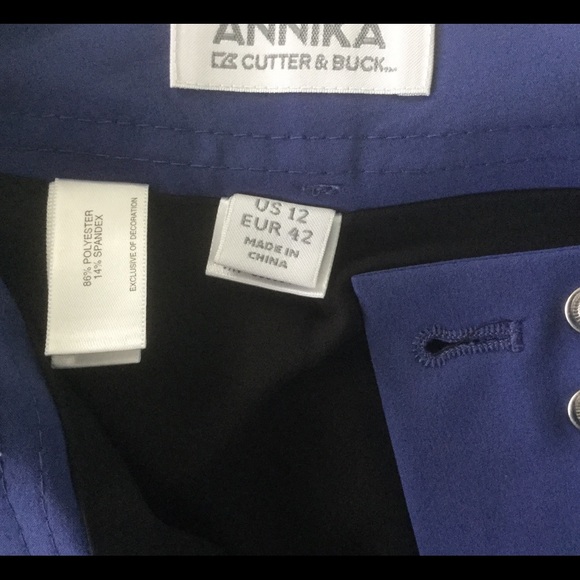 ANNIKA CUTTER AND BUCK Navy Blue Golf Skort - Picture 3 of 4